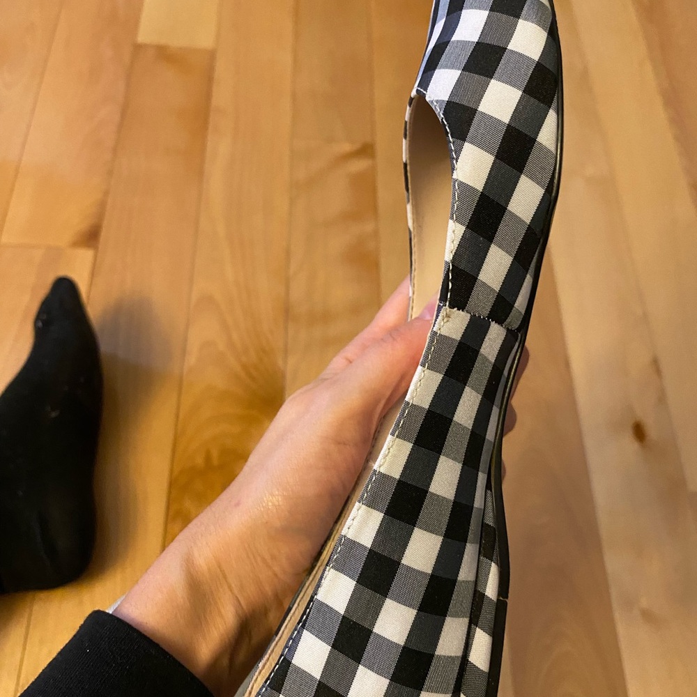 Nine West Black and White Gingham Flats - Picture 5 of 6